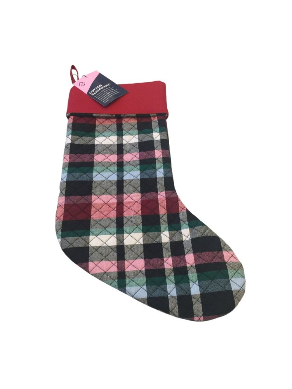 Vera Bradley Plaid 18" Quilted Christmas Stocking Cotton Reimagined